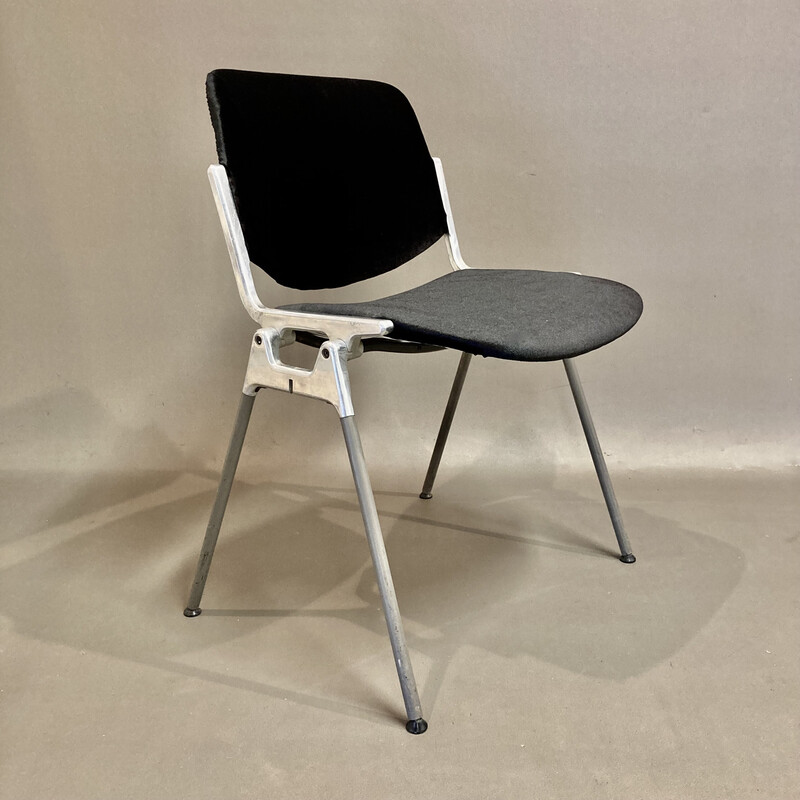 Juego de 6 sillas vintage de aluminio y metal de Giancarlo Piretti para Castelli, 1960