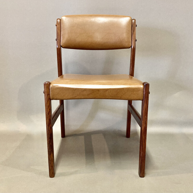 Set of 6 vintage rosewood chairs, 1950