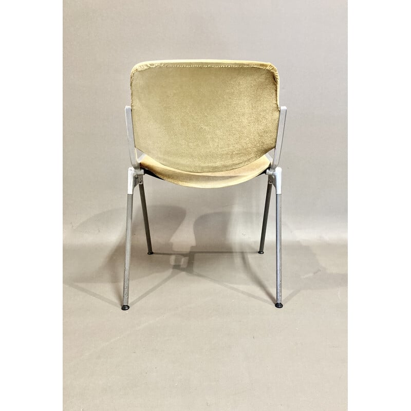 Satz von 4 Vintage-Stühlen aus Aluminium und Metall von Giancarlo Piretti für Castelli, 1950
