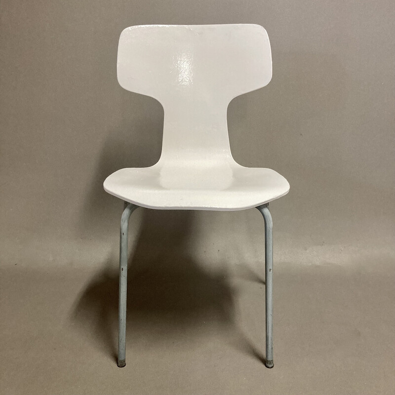 Vintage-Stühle Kindermodell aus Holz und Metall von Arne Jacobsen" für Fritz Hansen, 1960