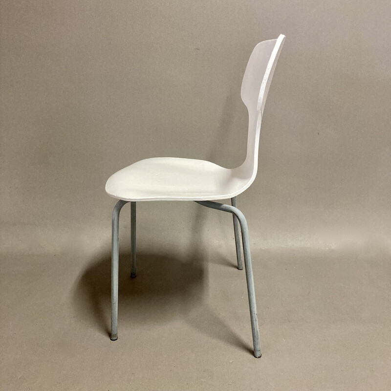 Cadeiras de criança vintage em madeira e metal de Arne Jacobsen" para Fritz Hansen, 1960