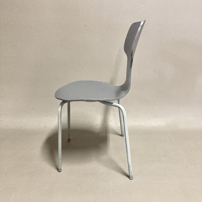 Cadeiras de criança vintage em madeira e metal de Arne Jacobsen" para Fritz Hansen