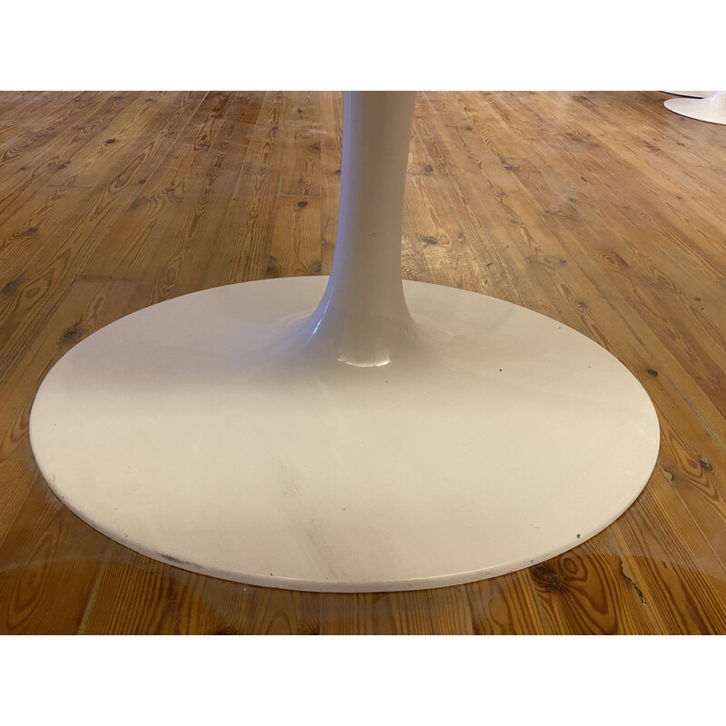 Table à repas vintage "Tulip" plateau en marbre par Eero Saarinen