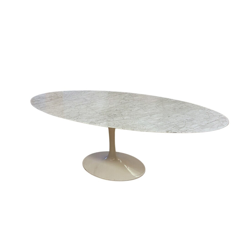 Vintage dining table "Tulip" marble top by Eero Saarinen