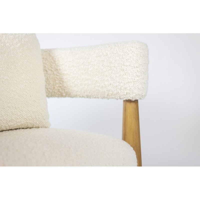 Paire de fauteuils vintage "haricot" en hêtre blond, Italie