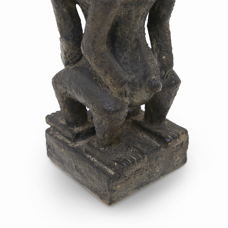 Klassische afrikanisch inspirierte Keramikstatue, 1960