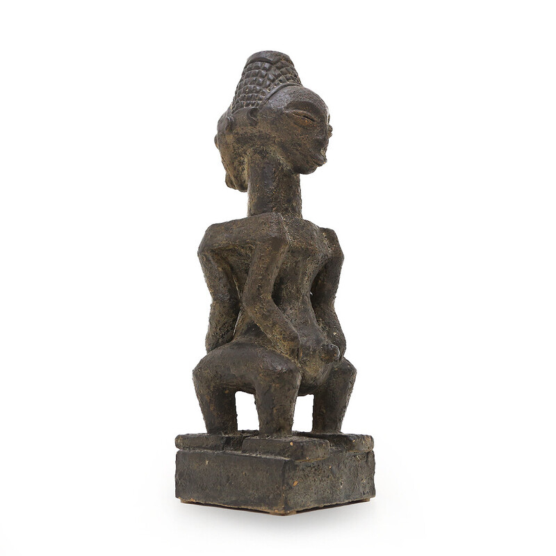 Vintage African-inspired ceramic statue, 1960