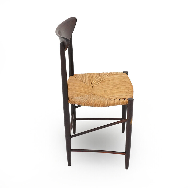 Vintage model 316 chair in teak and rope by Peter Hvidt and Orla Mølgaard-Nielsen for Soborg, Denmark 1950
