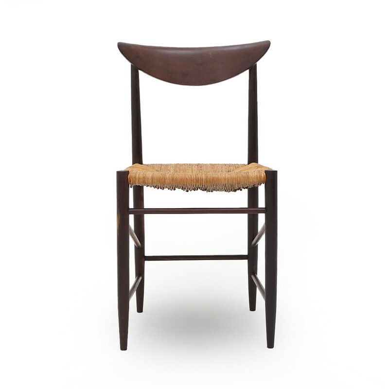 Vintage model 316 chair in teak and rope by Peter Hvidt and Orla Mølgaard-Nielsen for Soborg, Denmark 1950