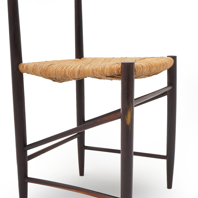 Vintage model 316 chair in teak and rope by Peter Hvidt and Orla Mølgaard-Nielsen for Soborg, Denmark 1950