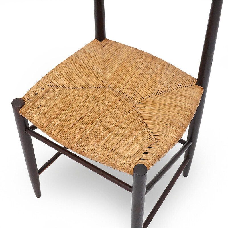 Vintage model 316 chair in teak and rope by Peter Hvidt and Orla Mølgaard-Nielsen for Soborg, Denmark 1950