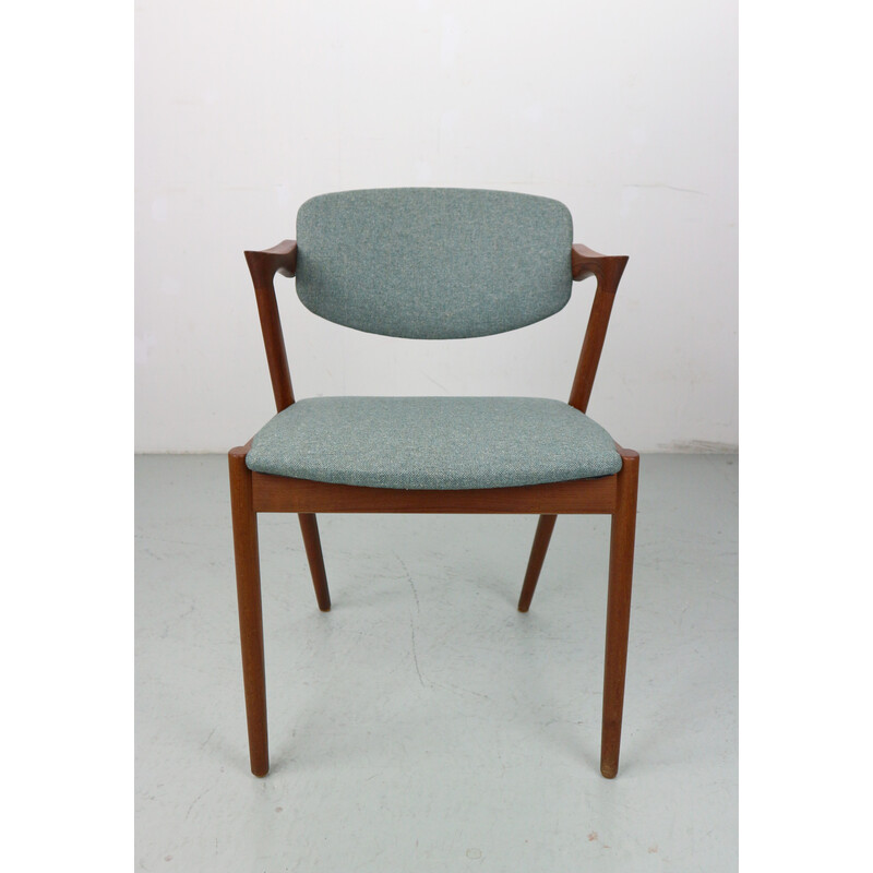 Conjunto de 5 cadeiras de jantar vintage modelo 42 de Kai Kristiansen para Schou Andersen Møbelfabrik, Dinamarca 1960