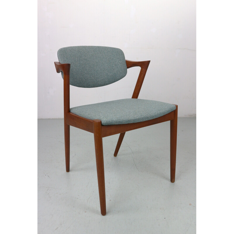 Conjunto de 5 cadeiras de jantar vintage modelo 42 de Kai Kristiansen para Schou Andersen Møbelfabrik, Dinamarca 1960