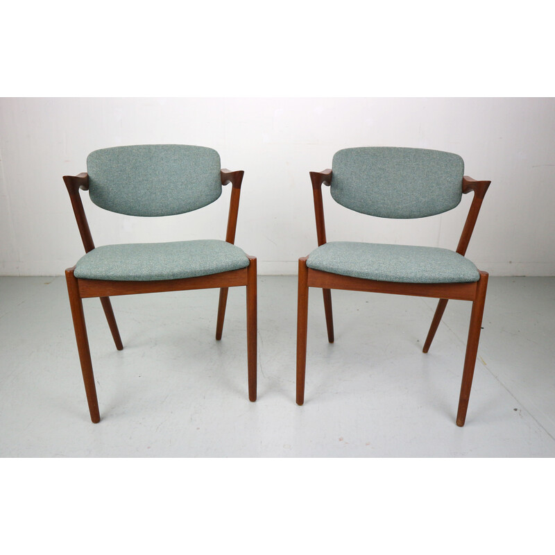 Set of 5 vintage dining chairs model 42 by Kai Kristiansen for Schou Andersen Møbelfabrik, Denmark 1960