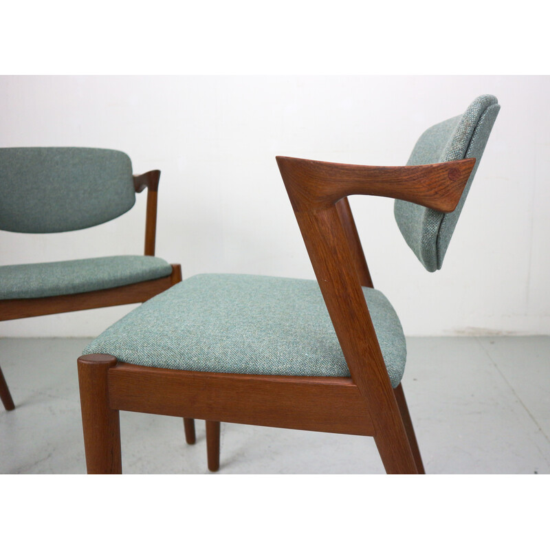 Set of 5 vintage dining chairs model 42 by Kai Kristiansen for Schou Andersen Møbelfabrik, Denmark 1960