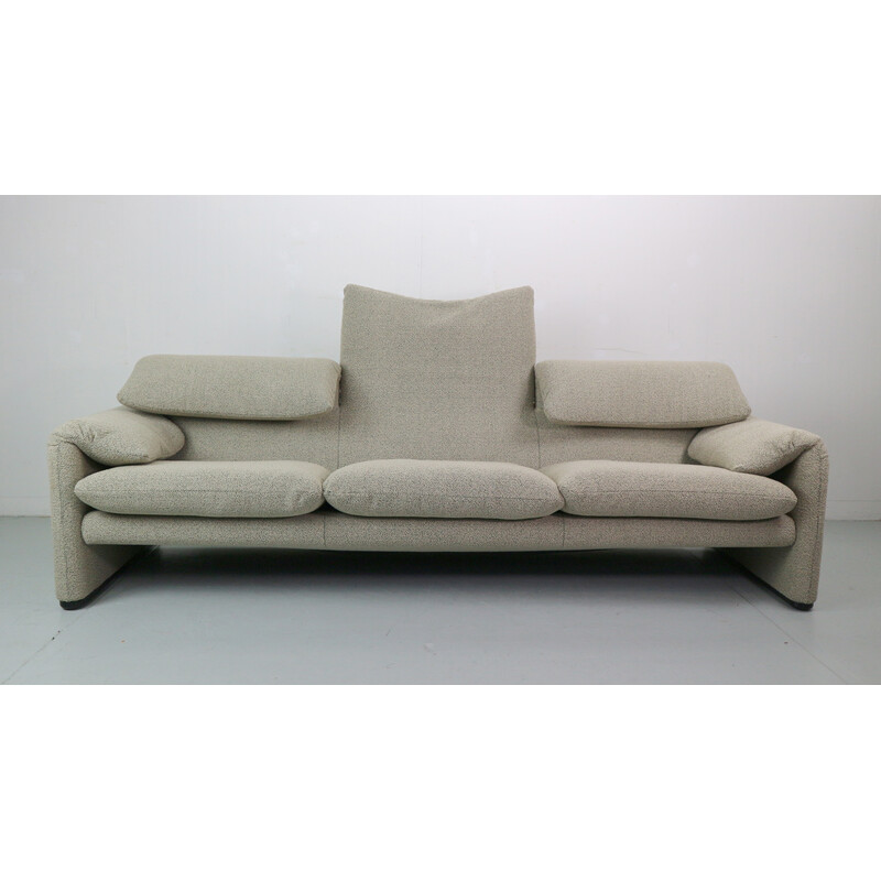 Vintage 3-seater sofa "Maralunga" by Vico Magistretti for Cassina, 1973