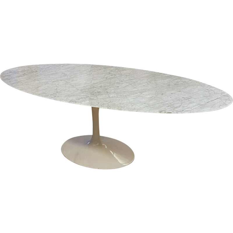 Vintage dining table "Tulip" marble top by Eero Saarinen