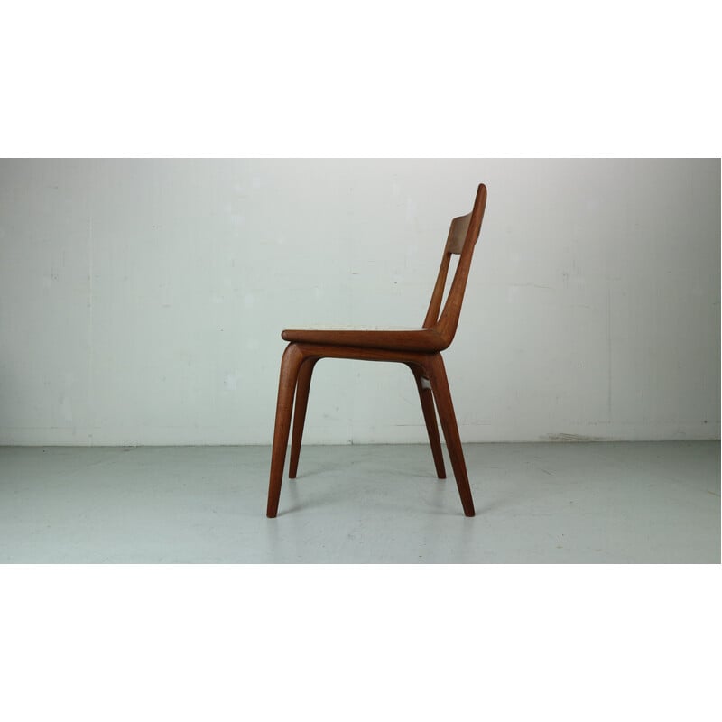 Set of 4 vintage Boomerang teak chairs by Alfred Christensen, Denmark