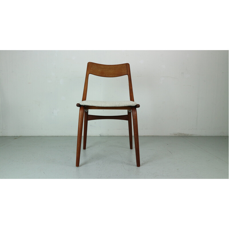 Set of 4 vintage Boomerang teak chairs by Alfred Christensen, Denmark