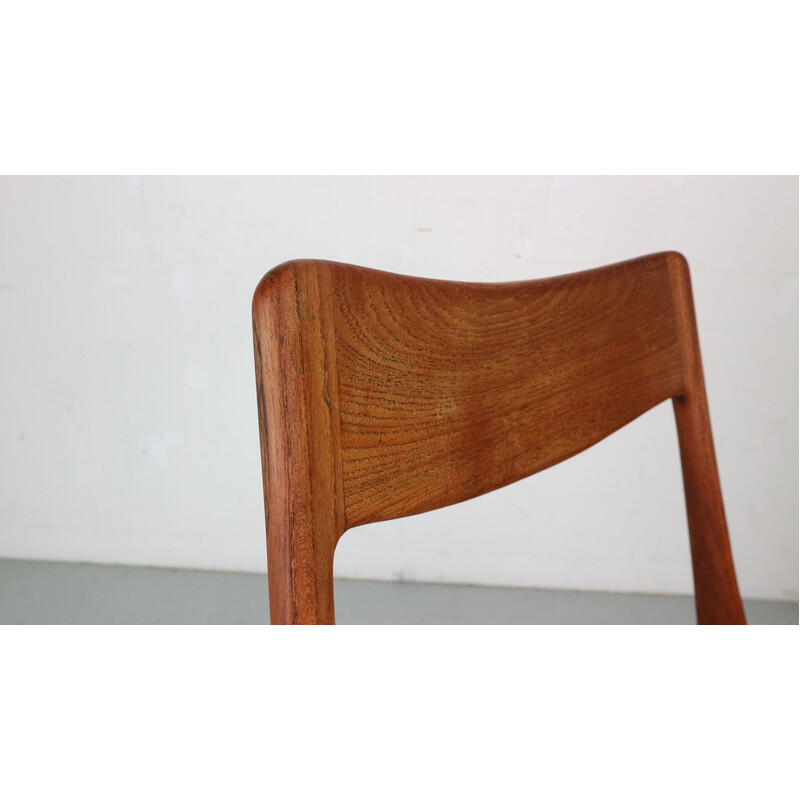 Set of 4 vintage Boomerang teak chairs by Alfred Christensen, Denmark