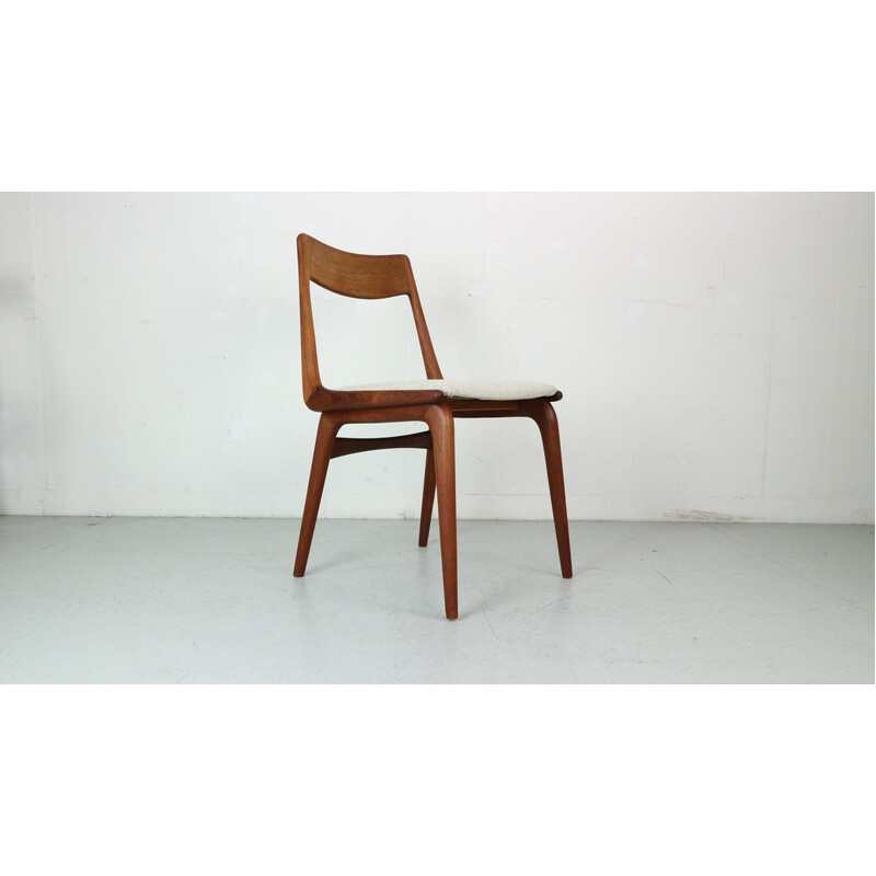 Set of 4 vintage Boomerang teak chairs by Alfred Christensen, Denmark