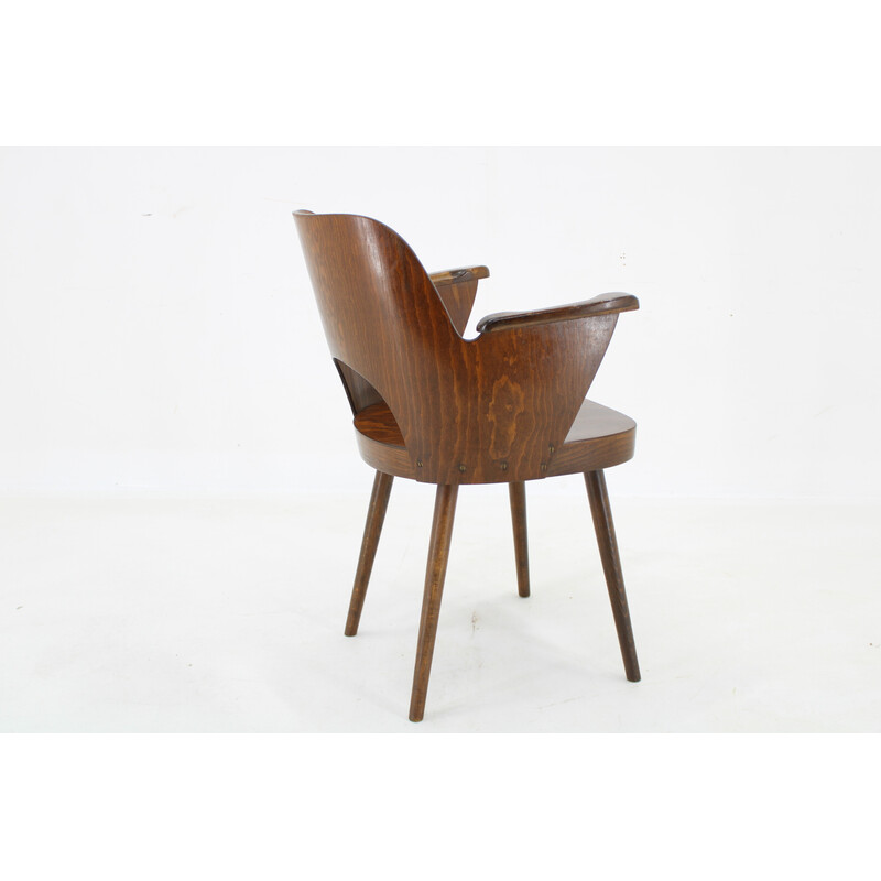 Set of 12 vintage beech wood chairs by Oswald Haerdtl for Ton, Czechoslovakia 1960