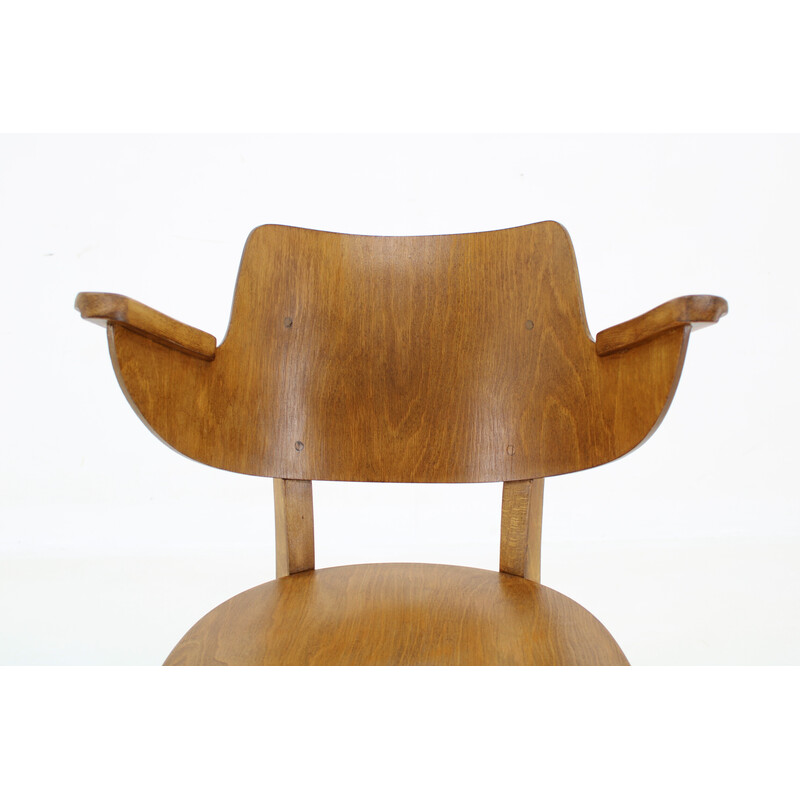 Vintage beech desk for Ton, Czechoslovakia 1960