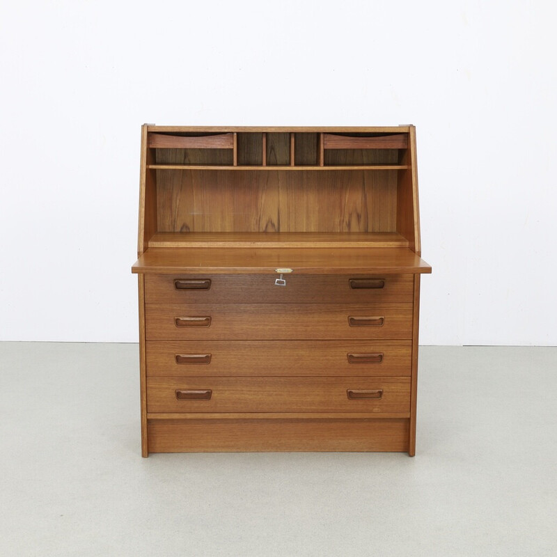 Vintage teak secretary desk, Denmark 1960