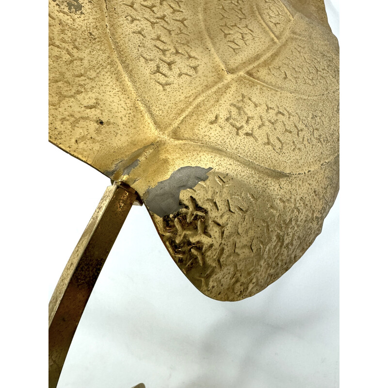 Vintage 3-arm brass floor lamp by Tommaso Barbi, Italy 1970