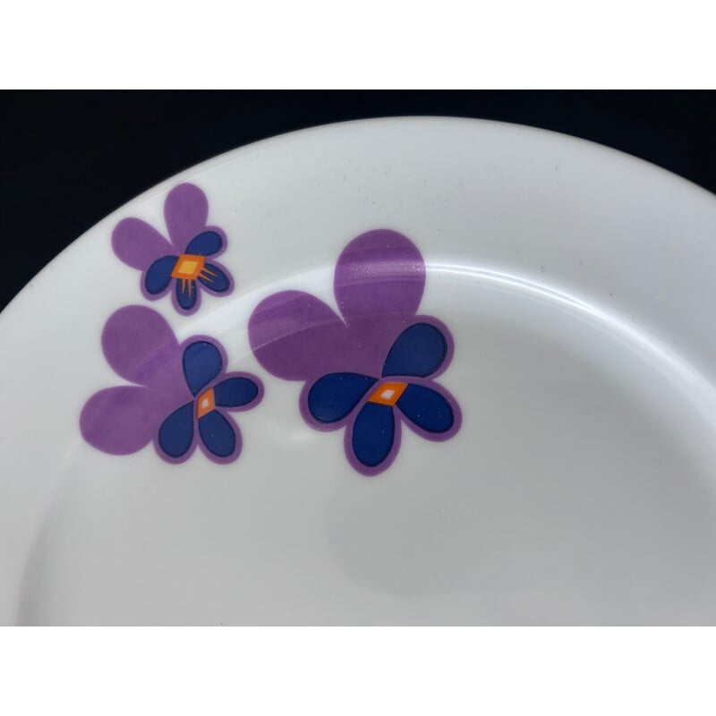 12 pratos de porcelana vintage com desenho de flores para Heinrich, 1970