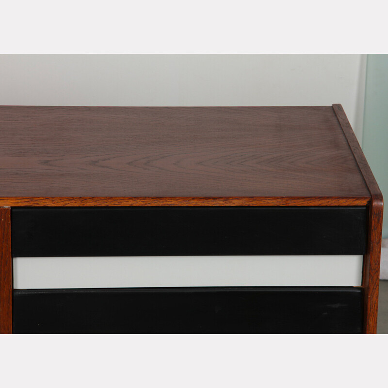 Vintage sideboard model U-460 in stained oak by Jiroutek for Interier Praha, Czechoslovakia 1960