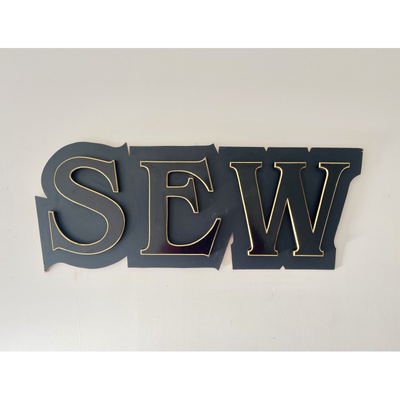 Vintage sewing sign letters in mdf
