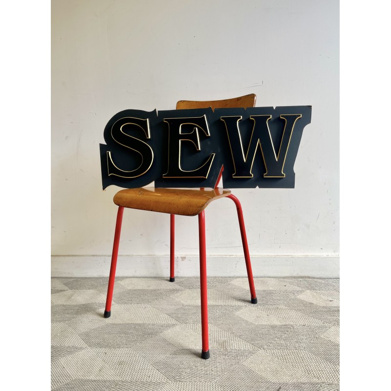 Vintage sewing sign letters in mdf