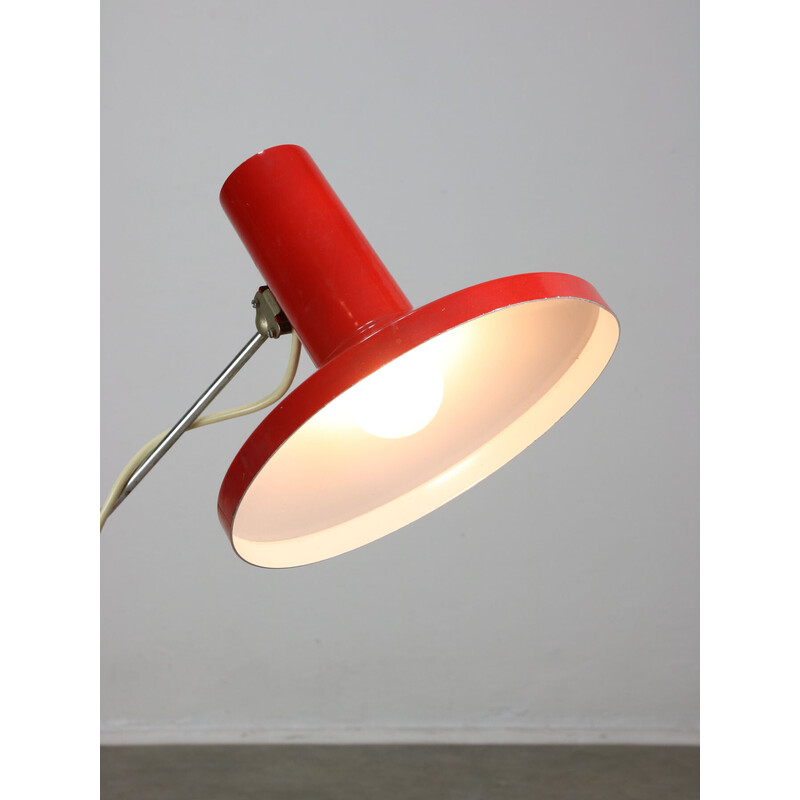 Lampe de table vintage rouge, Italie 1970