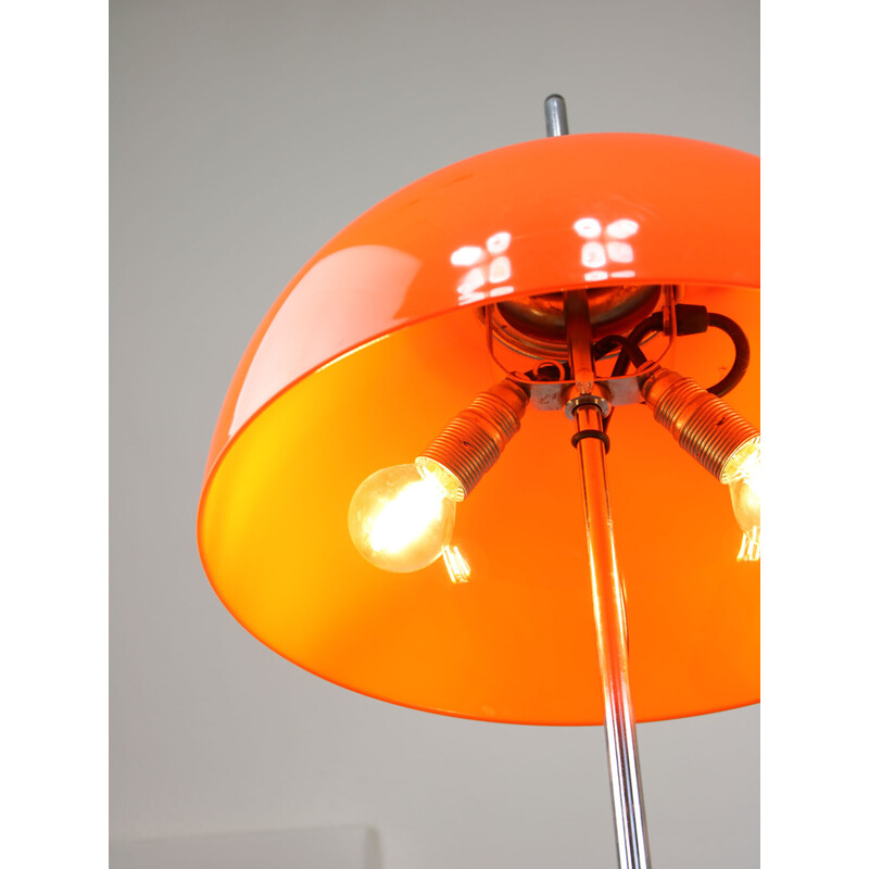 Lampadaire vintage Space Age Faro orange par Luigi Massoni pour Guzzini, 1960