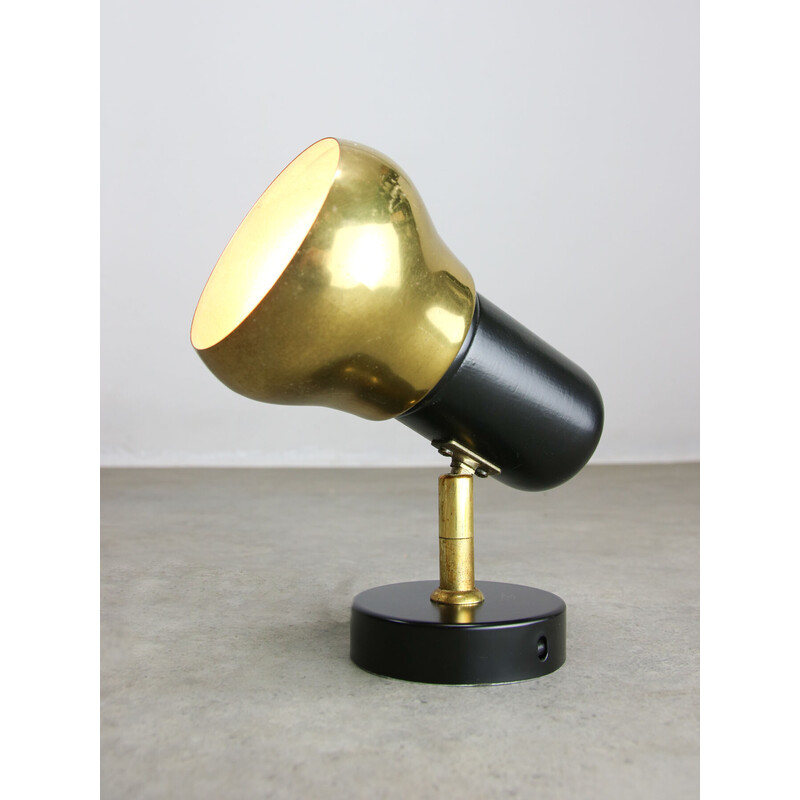 Vintage brass wall lamp, Italy 1960