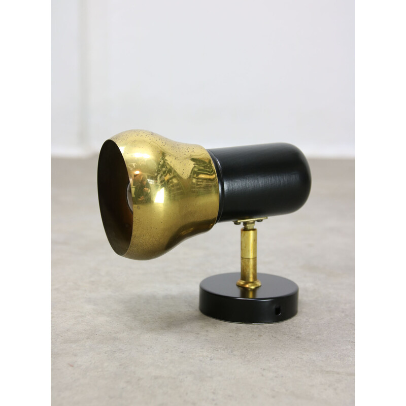 Vintage brass wall lamp, Italy 1960