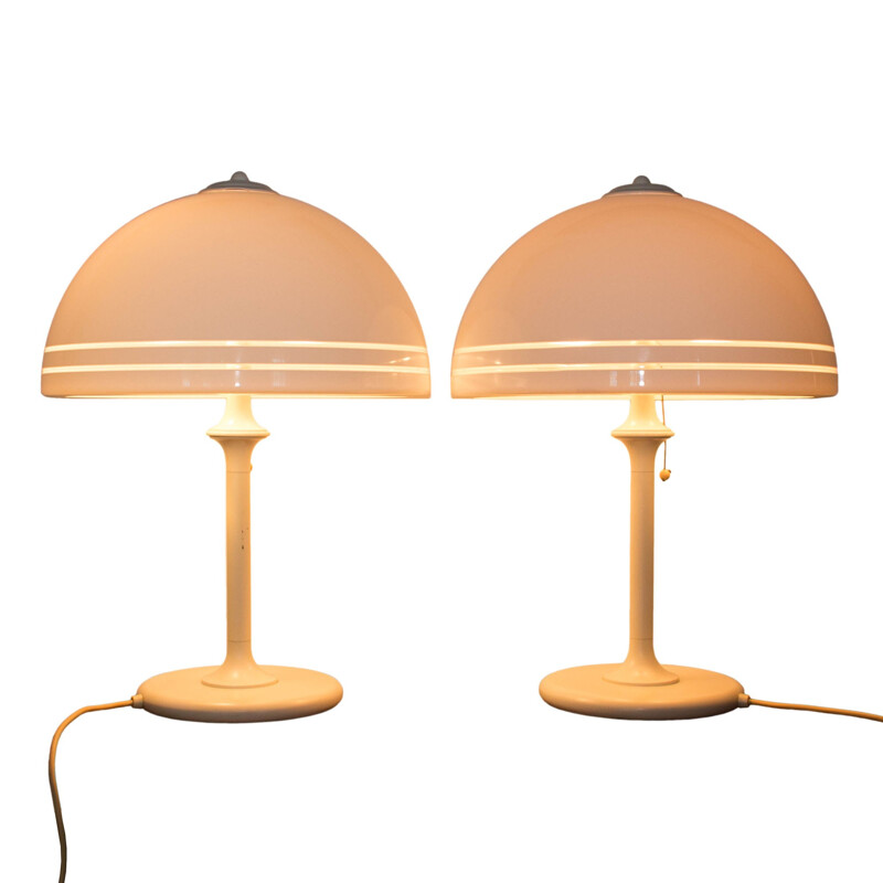 Pair of bedside table lamps by Wessel-Herford - 1970s