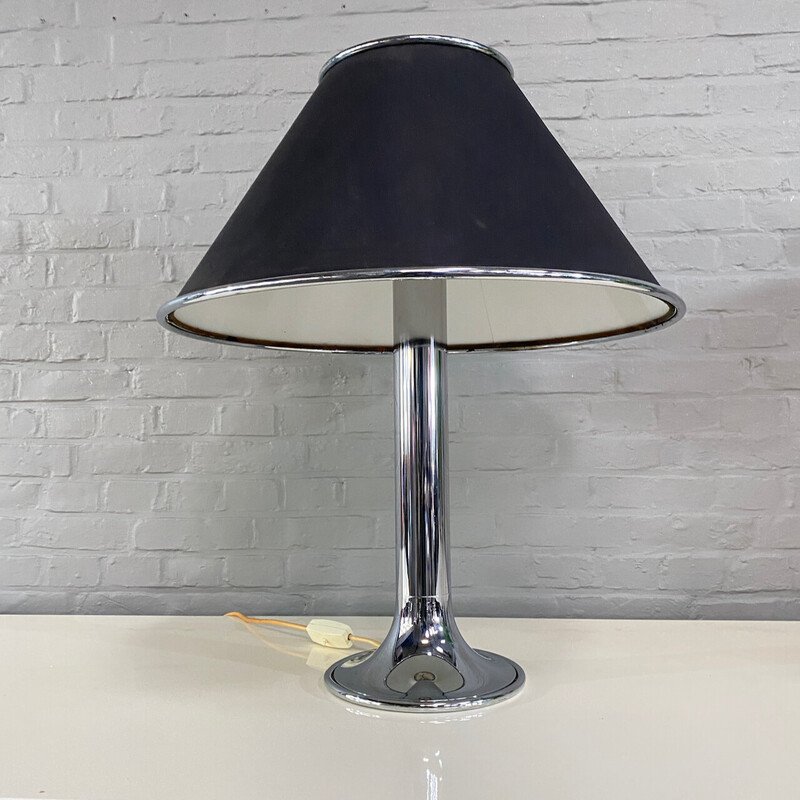 Lampe de table vintage chromé par Kinkeldey Leuchten, Allemagne 1970