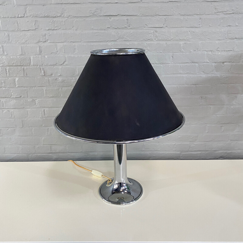 Lampe de table vintage chromé par Kinkeldey Leuchten, Allemagne 1970