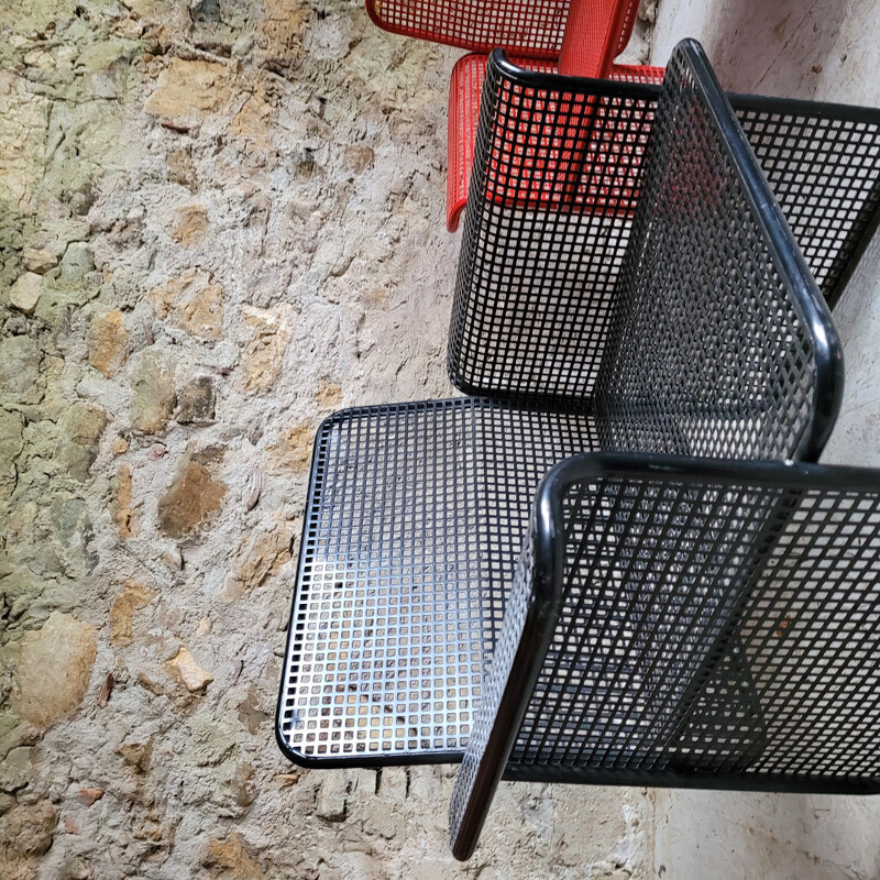 Pair of vintage metal armchairs by Vicenza Tallinn, Italy
