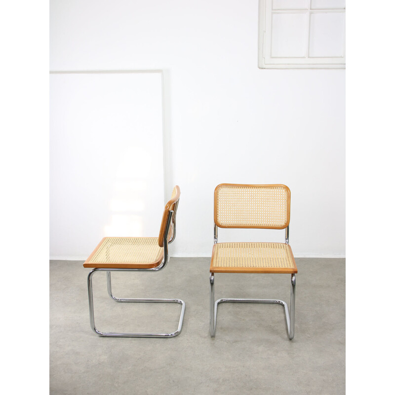 Vintage B32 Cesca chairs by Marcel Breuer, 1980