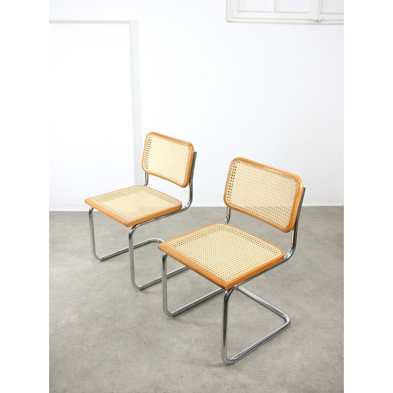 Vintage B32 Cesca chairs by Marcel Breuer, 1980