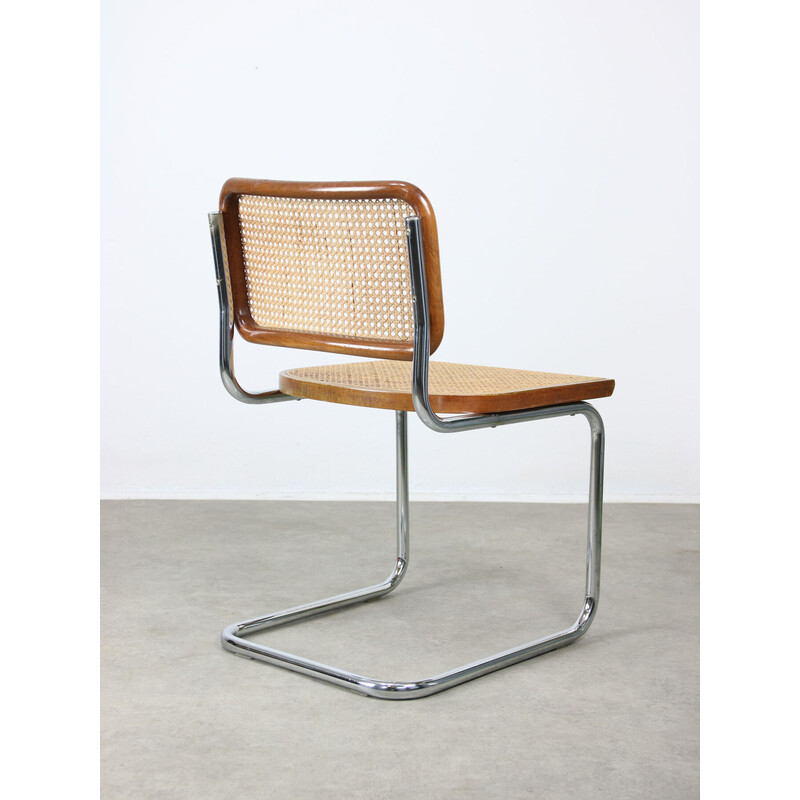 Pair of vintage Cesca B32 brown chairs by Marcel Breuer