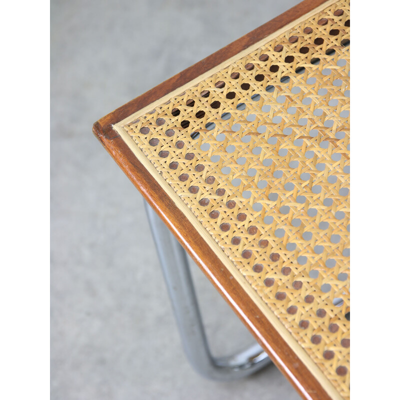 Pair of vintage Cesca B32 brown chairs by Marcel Breuer