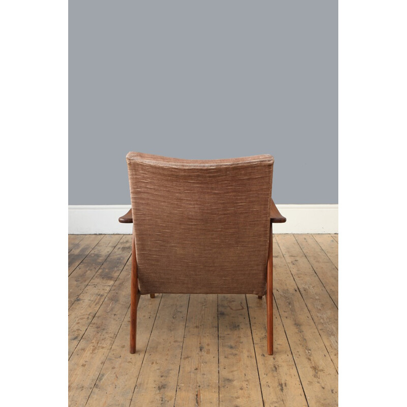 Dutch Teak Low Back Armchair - 1960s