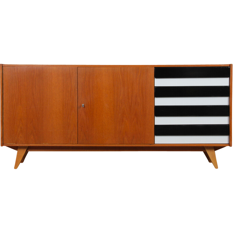 Vintage sideboard model U-460 in oak by Jiri Jiroutek for Interier Praha, Czechoslovakia 1960