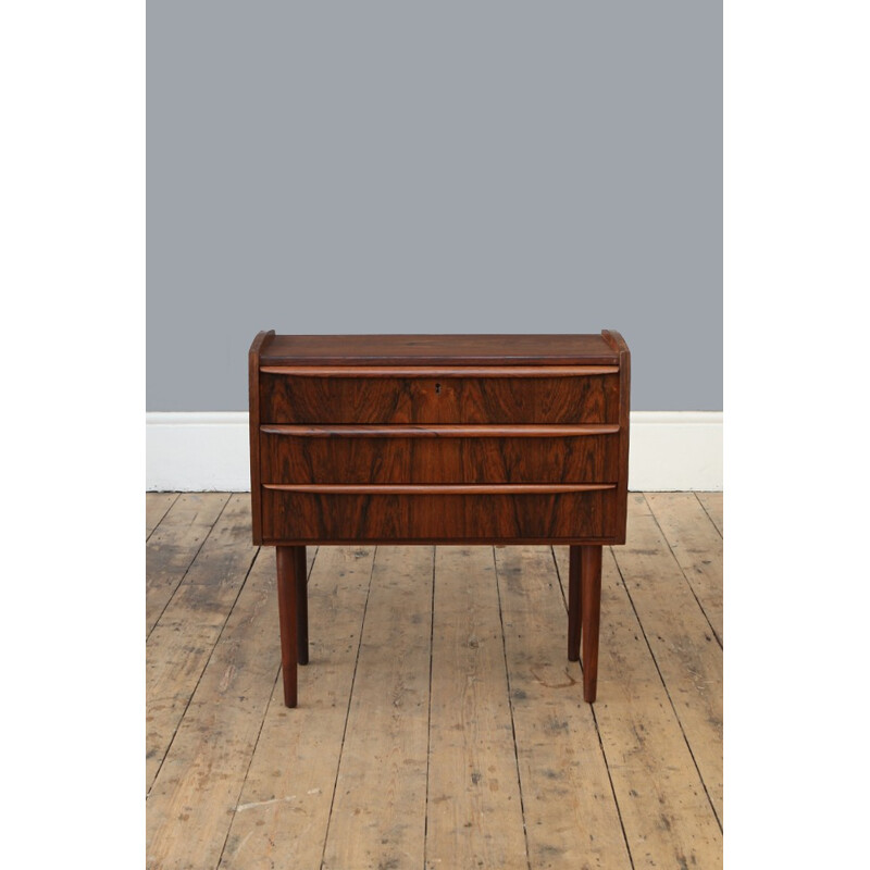 Rosewood chest of drawers with 3 drawers - 1960s