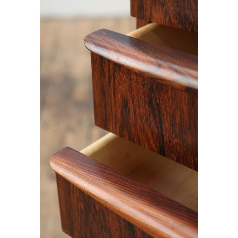 Rosewood chest of drawers with 3 drawers - 1960s