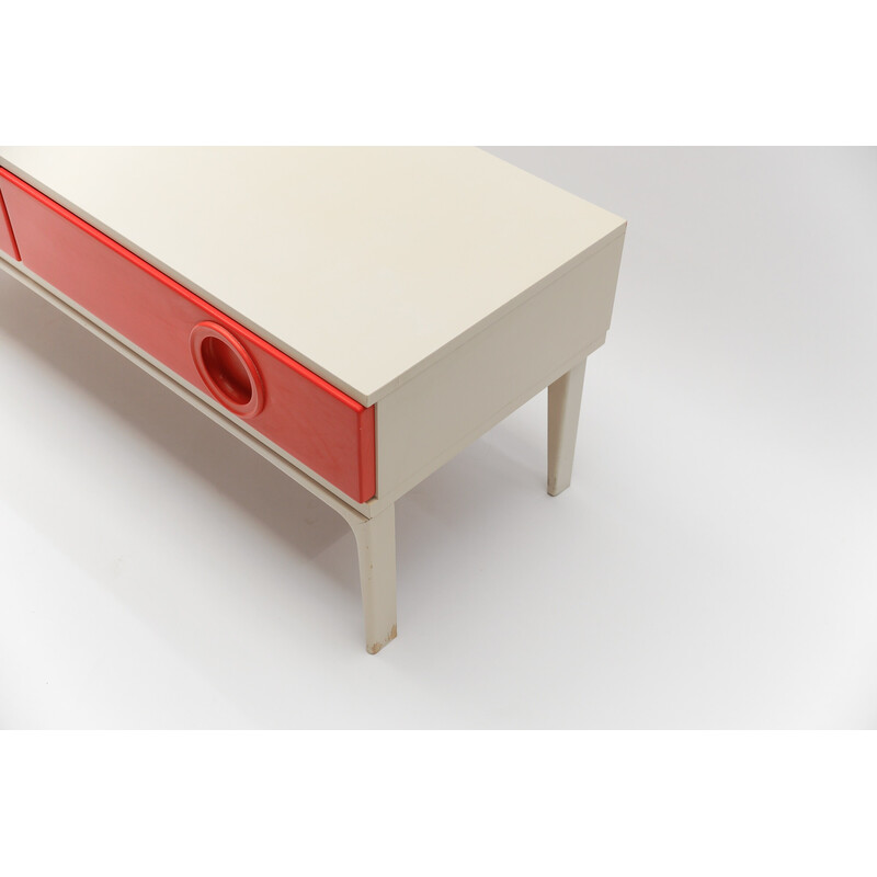 Vintage series 2 drawer with red front, 1970